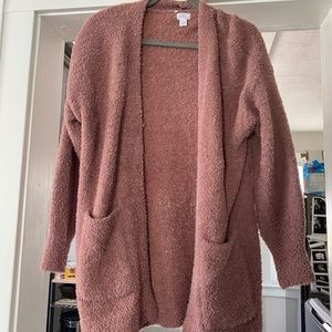 Pink Fuzzy Stars Above Cardigan, Size XS/S